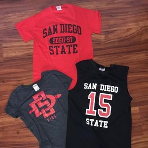 San Diego State University T-shirt 3 pack